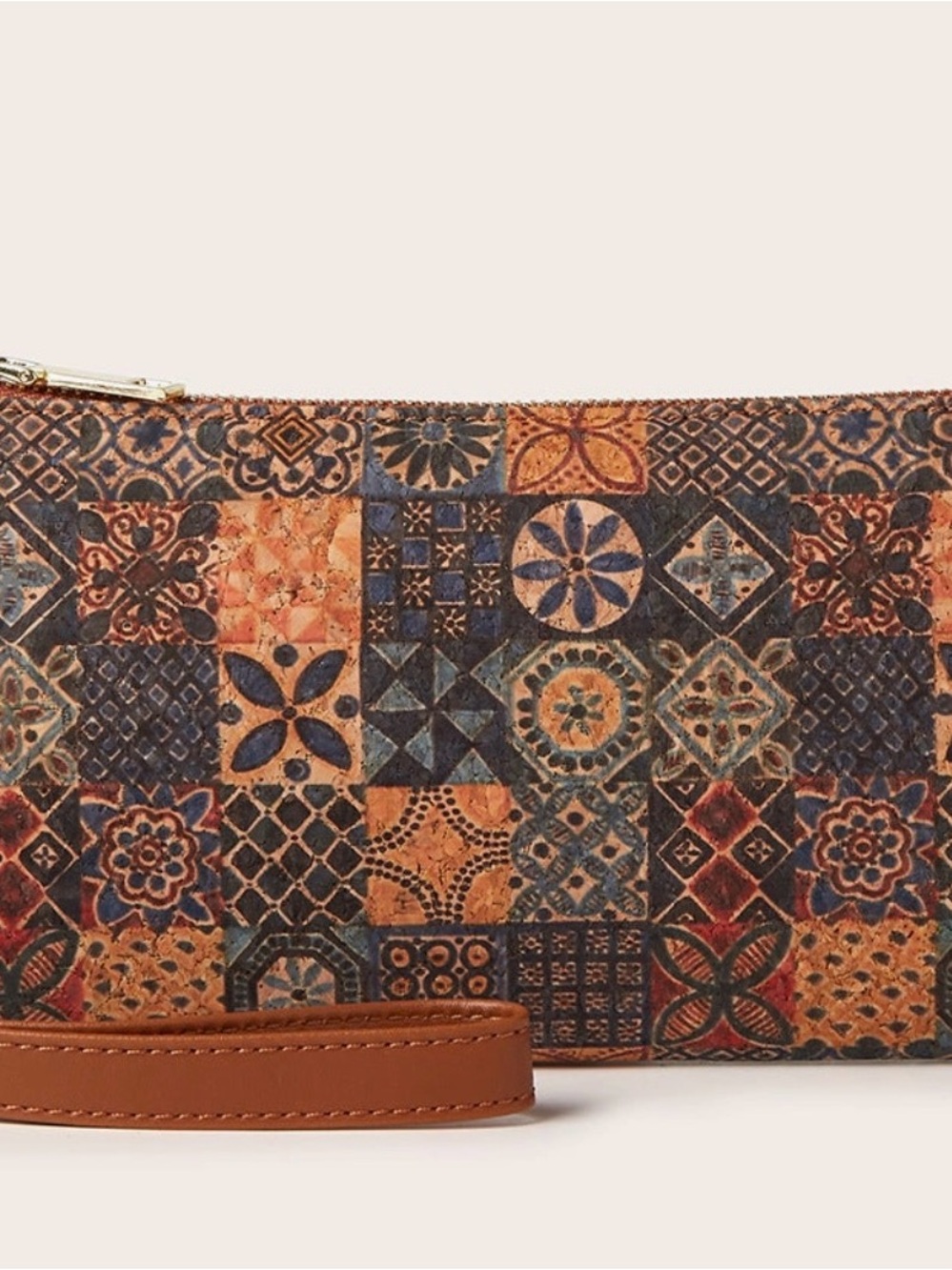 Bohemian Floral Print Zip Wallet For Women New No Tags